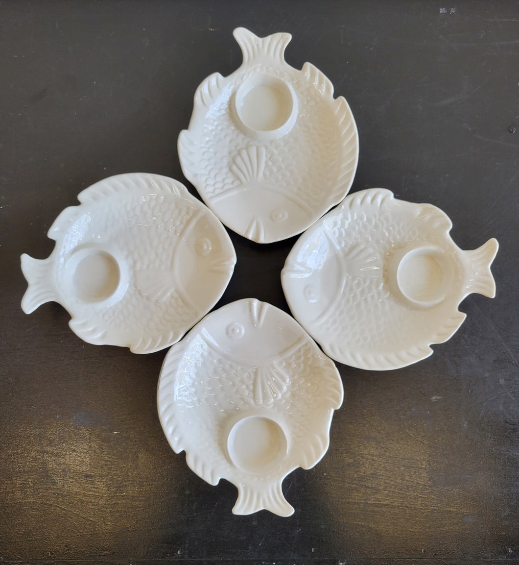 Set of 4 California Pottery Fish Plates