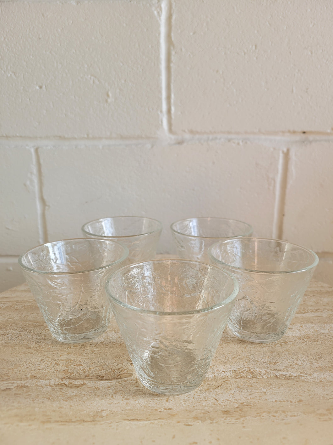 Set of Vintage Indiana Glass Co. Rocks Glasses - 5 count