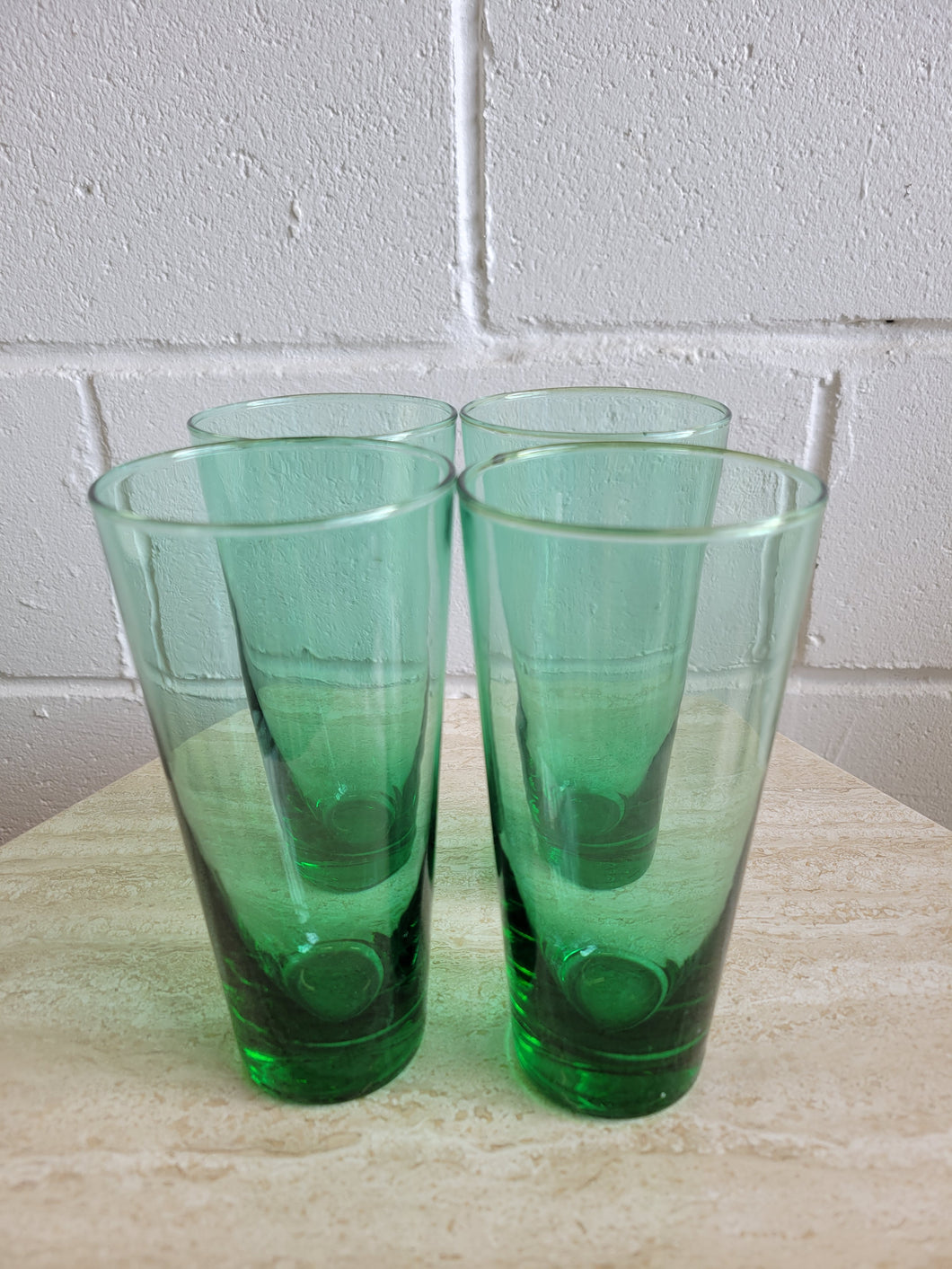 Set of 4 Libby Green Drinking Glasses