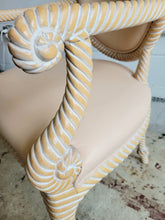 Load image into Gallery viewer, Pair of Hollywood Regency Style Carved Rope Arm Chairs
