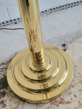 Load image into Gallery viewer, 1980s 3 Way Art Deco Torchiere Floor Lamp
