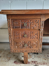 Load image into Gallery viewer, MCM Carved Mayan Revival Desk
