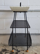 Load image into Gallery viewer, Mid Century Atomic Standing Ashtray/Magazine Rack
