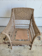 Load image into Gallery viewer, Antique Painted Wicker Chair
