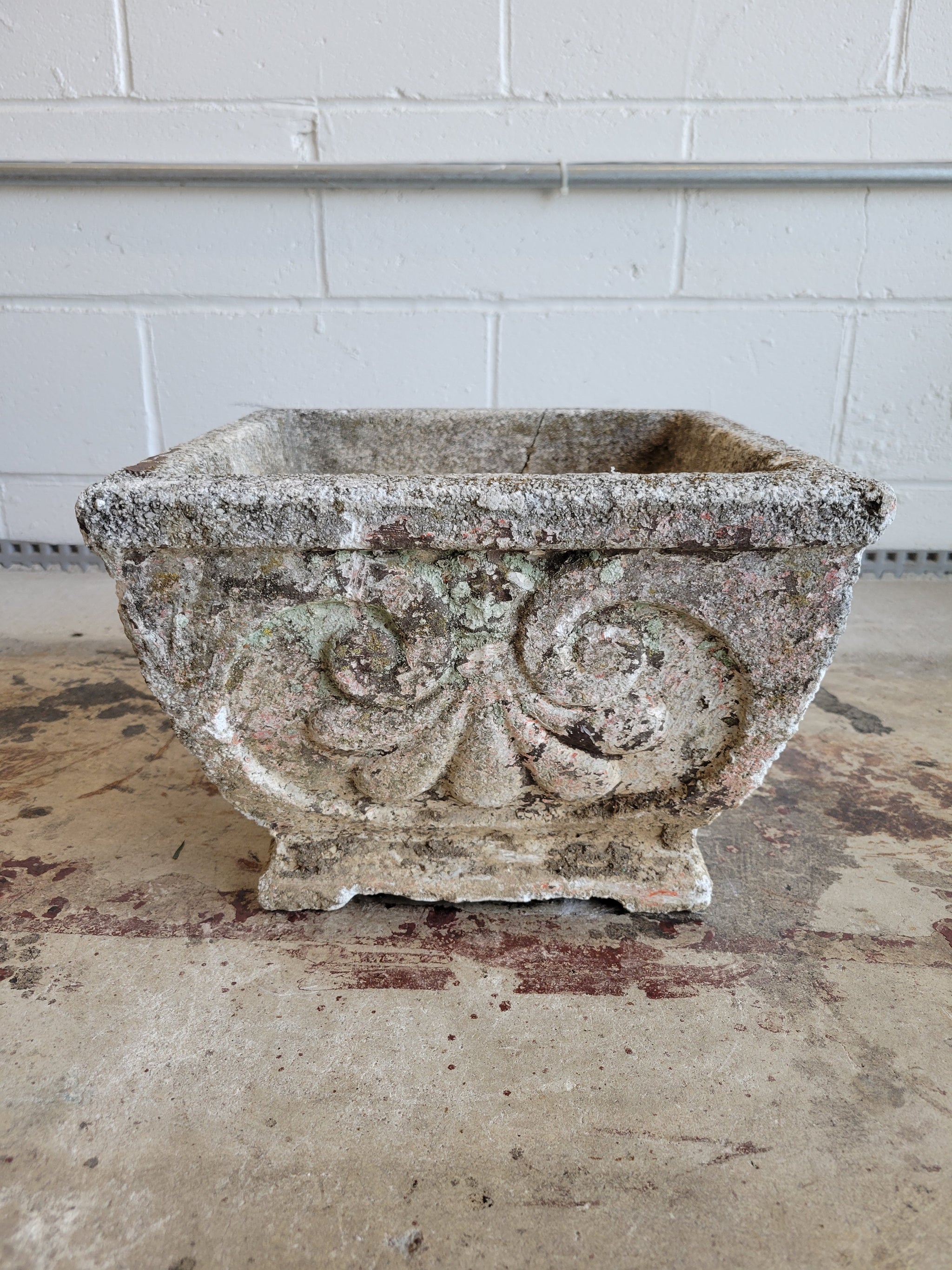 this old house concrete planter Vintage Square Concrete Planter – Wishbone Reserve Baltimore