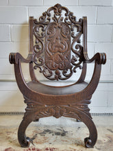 Load image into Gallery viewer, Victorian Gothic Throne Chair
