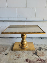 Load image into Gallery viewer, Vintage Gilt Wood Pedestal End Table
