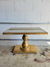 Load image into Gallery viewer, Vintage Gilt Wood Pedestal End Table
