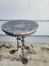 Load image into Gallery viewer, Marble Top Victorian Wrought Iron Table
