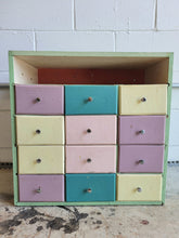 Load image into Gallery viewer, Homemade 12 Drawer Painted Chest
