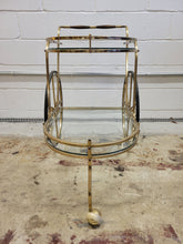 Load image into Gallery viewer, Mid Century Brass and Glass Bar Cart
