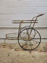 Load image into Gallery viewer, Mid Century Brass and Glass Bar Cart
