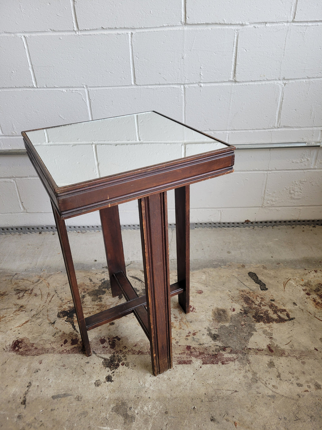 Mirror Top Corner Table/Plant Stand