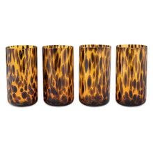 Load image into Gallery viewer, Tortoise shell 4 Pc High Ball Set
