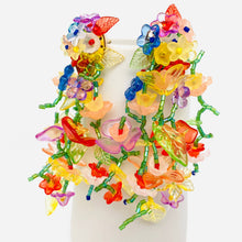 Load image into Gallery viewer, Multicolored Beaded Flower Power Earrings
