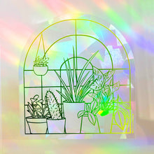 Load image into Gallery viewer, Plant Window Rainbow Suncatcher Sticker
