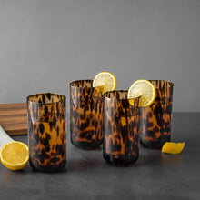 Load image into Gallery viewer, Tortoise shell 4 Pc High Ball Set

