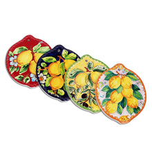 Load image into Gallery viewer, Set of 4 Lemon Tile Coasters
