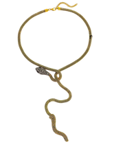Load image into Gallery viewer, Snake Rhinestone Statement Necklace
