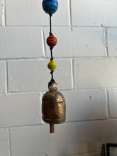 Load image into Gallery viewer, Striped Glass Beads with Bell
