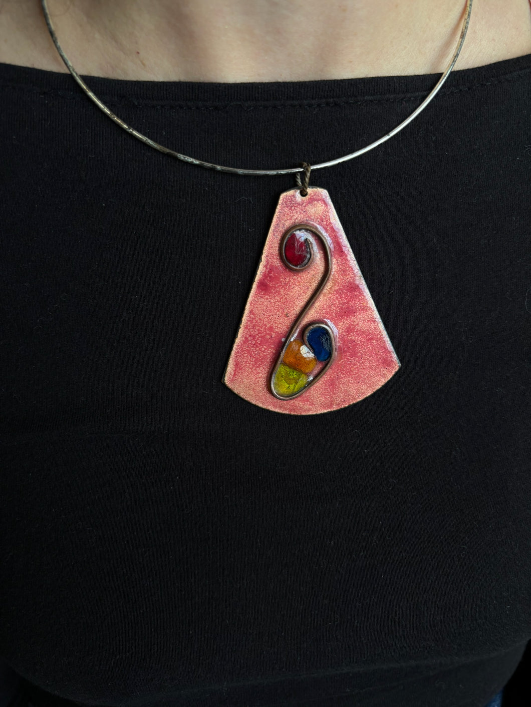 Modernist Swan Motif Pendant