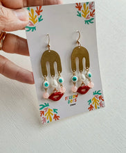 Load image into Gallery viewer, Madame Lu Earrings in Raw Brass
