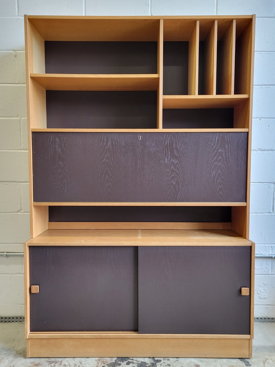 Mid Century Danish Two-Toned Storage Cabinet