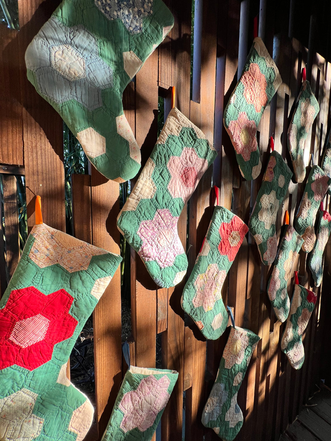 Stockings Made of Vintage Quilts
