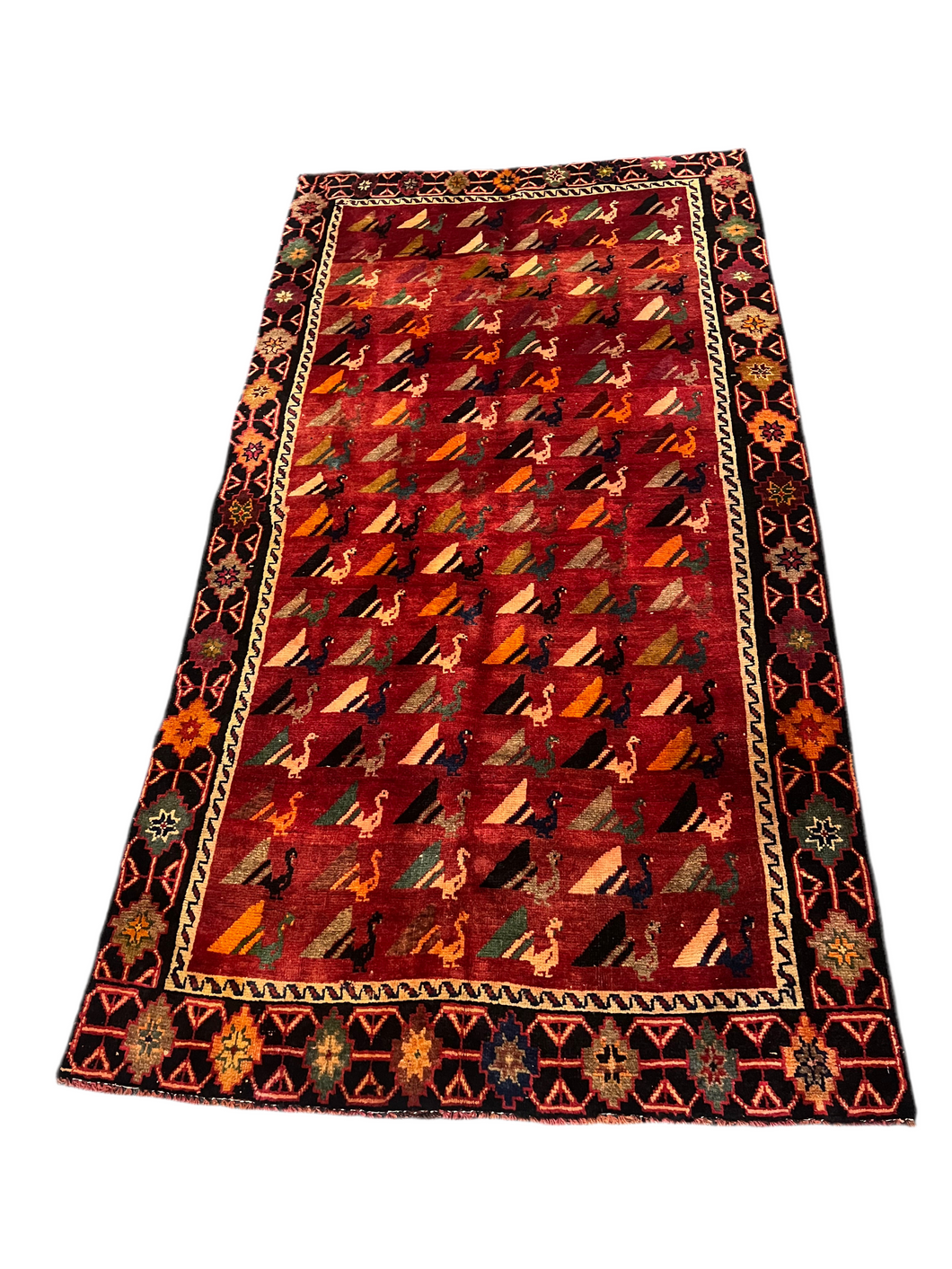 Tribal Afghani Bird Motif Rug