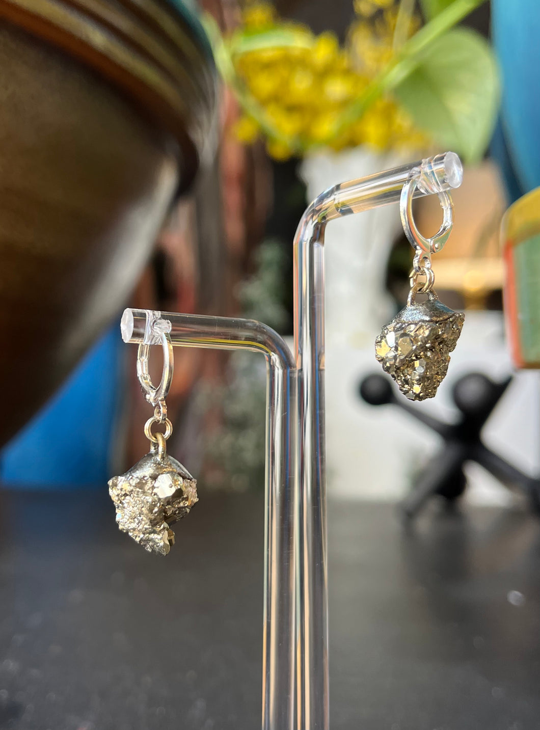 Pyrite Drop Earrings Earrings