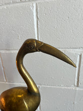 Load image into Gallery viewer, Vintage Brass Heron Statue
