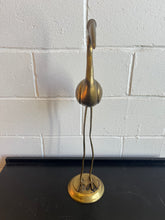 Load image into Gallery viewer, Vintage Brass Heron Statue
