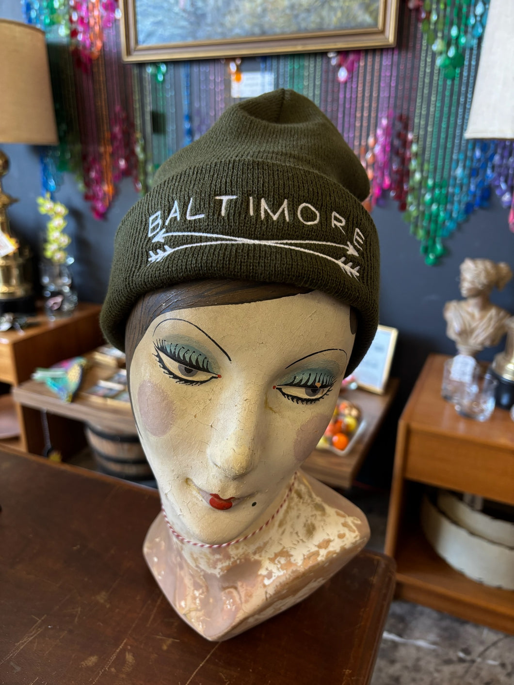 Baltimore Arrows Beanie Olive/White