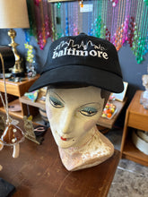 Load image into Gallery viewer, Baltimore Skyline Dad Hat Black/white
