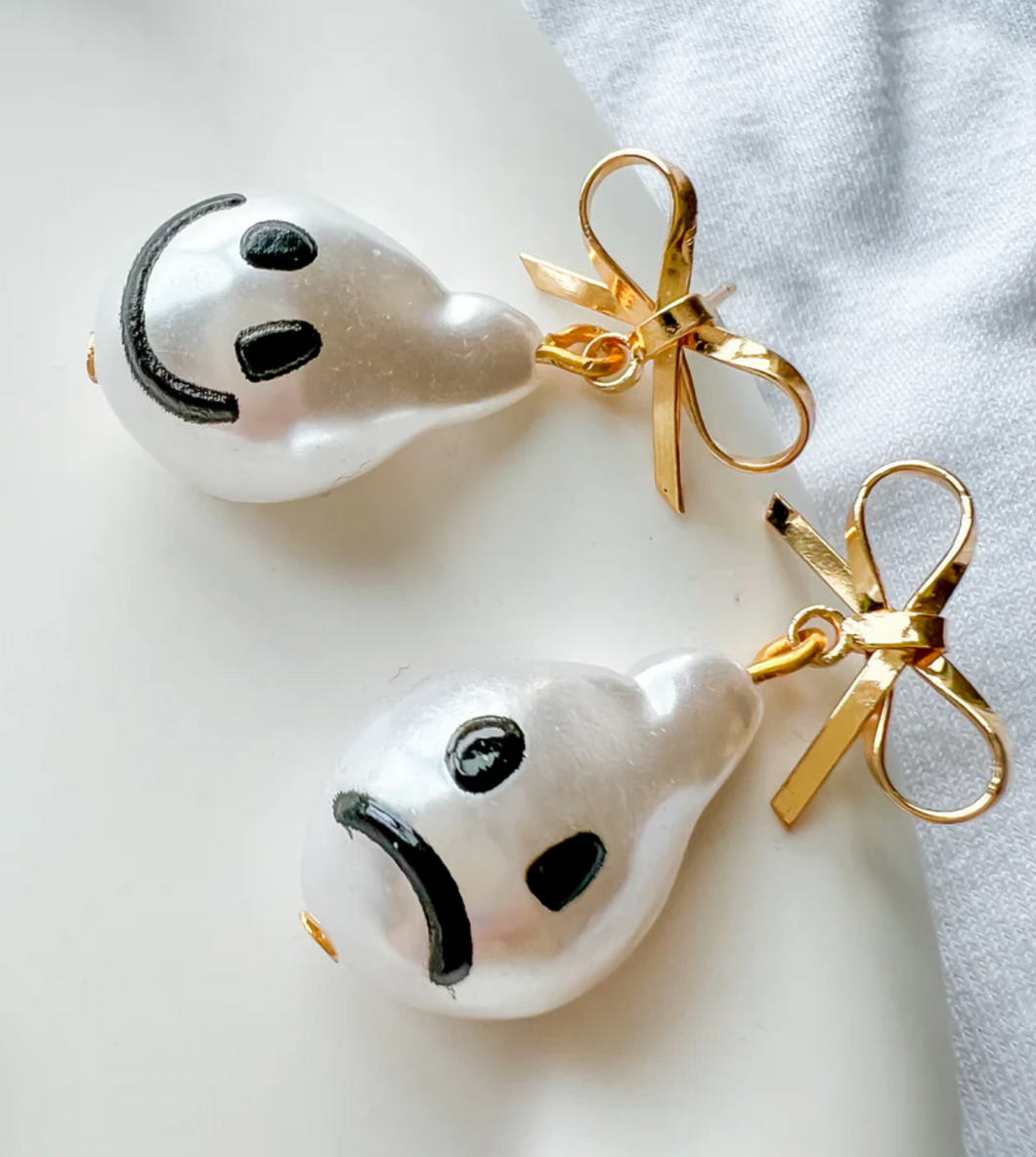 Happy and Sad Bow Earrings