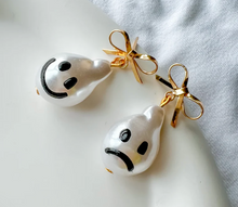 Load image into Gallery viewer, Happy and Sad Bow Earrings
