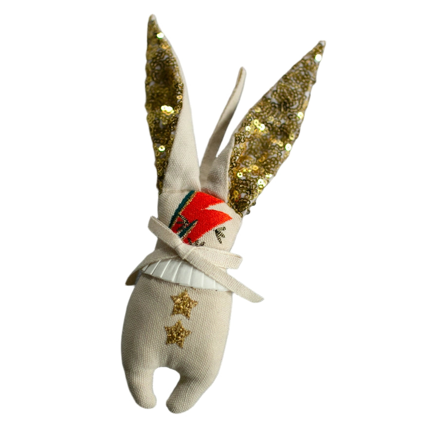 Mini Bowie Bunny, Cotton-Filled Ornament
