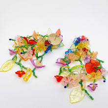 Load image into Gallery viewer, Multicolored Beaded Flower Power Earrings
