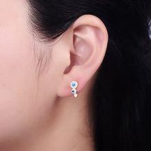 Load image into Gallery viewer, A Pair of Evil Eye Climber Earrings
