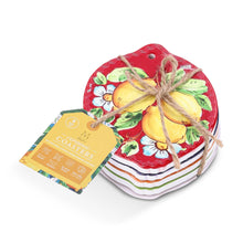 Load image into Gallery viewer, Set of 4 Lemon Tile Coasters
