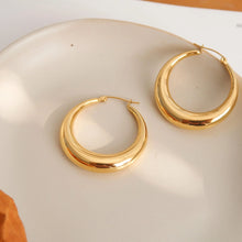 Load image into Gallery viewer, Galene Non Tarnish Large Hoop Earrings

