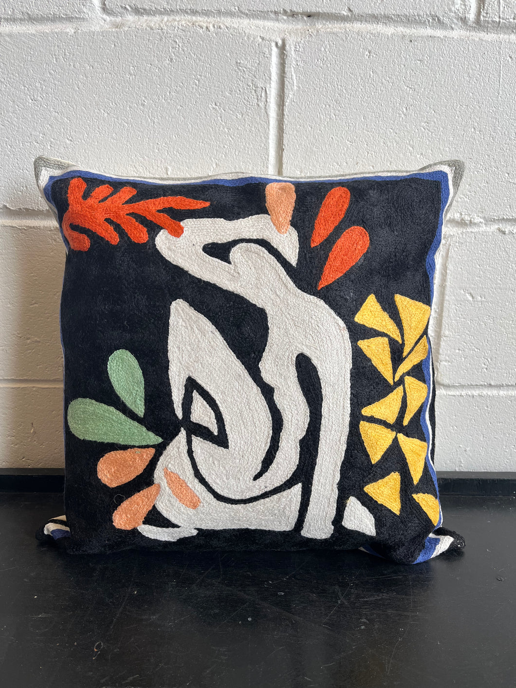 Matisse Figural Chain-stitched Pillow