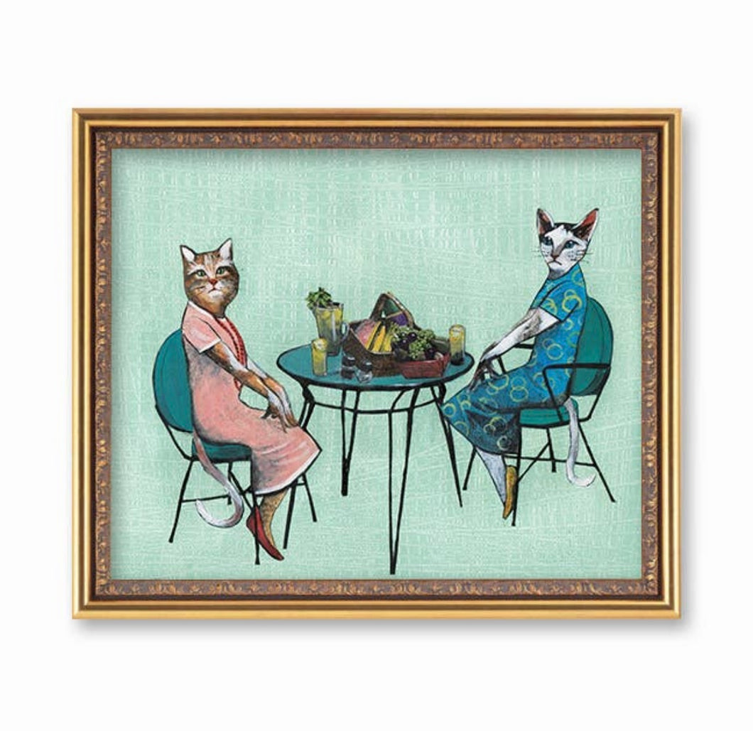 Fancy Cat Friends Print