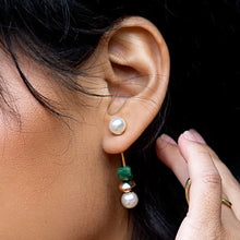Load image into Gallery viewer, Twice Pearl 24K Gold Plated Earrings
