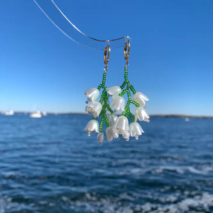 Lily of the Valley Beaded Earrings