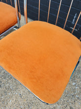 Load image into Gallery viewer, Pair of 1970s Chrome Tube Upholstered Dining Chairs
