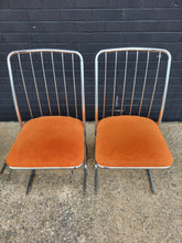 Load image into Gallery viewer, Pair of 1970s Chrome Tube Upholstered Dining Chairs
