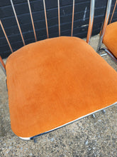 Load image into Gallery viewer, Pair of 1970s Chrome Tube Upholstered Dining Chairs
