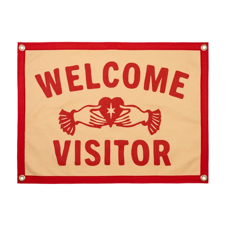 Welcome Visitor Camp Flag