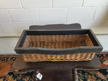 Load image into Gallery viewer, Rectangular Woven Basket w/ wooden rim
